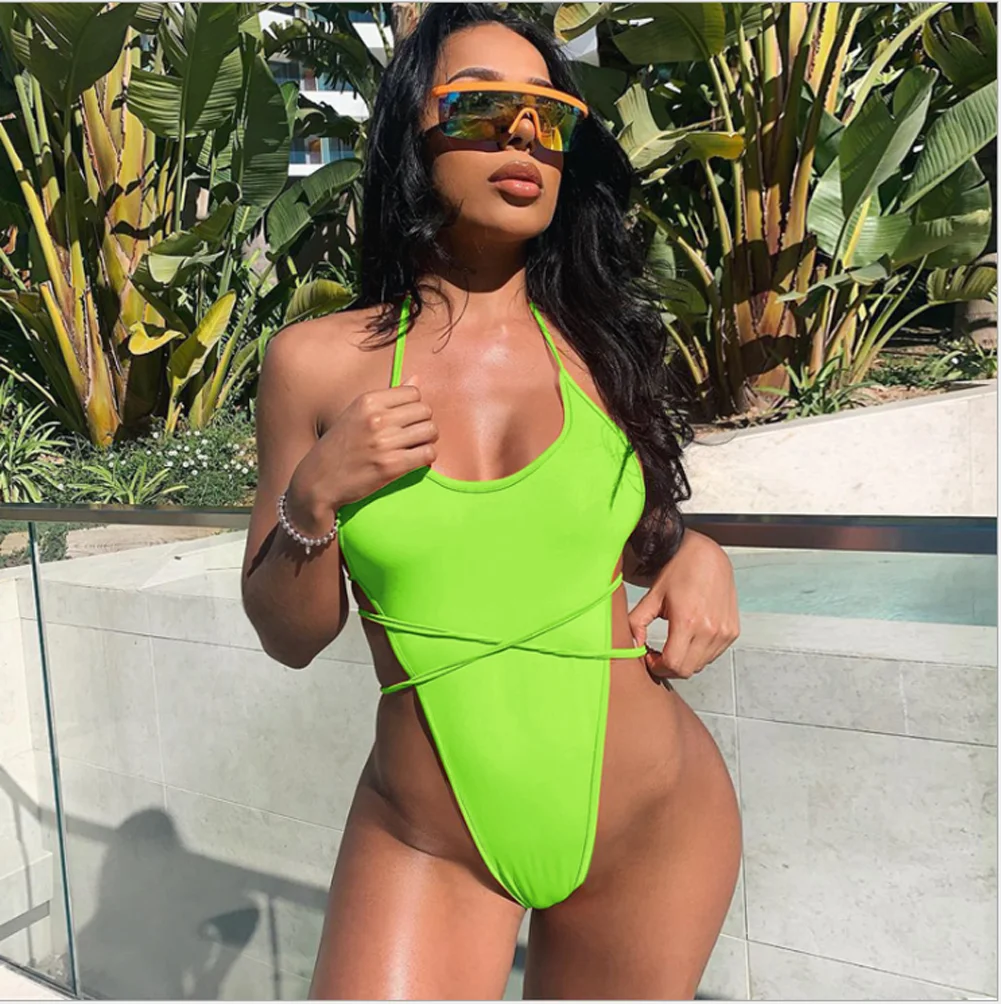 Sexy Women One-piece Summer Swimwear Female Push Up Beach Backless Monokini Bathing Bikini Beachwear Outfits | Спорт и развлечения