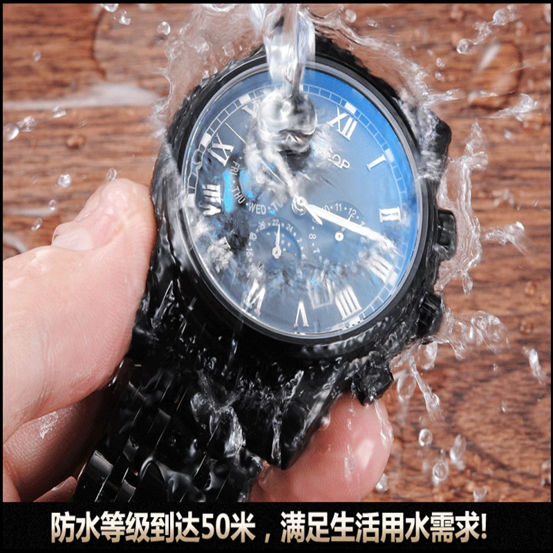 

2021 New Business Man Watch All-steel Multi-function Luminous Calendar waterproof Male Clock Trend Creative Sports Men Watches