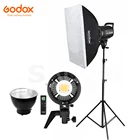 Godox SL-60W SL-100W SL-150W SL-200W светодиодный видео свет 60*90 см софтбокс 2,8 метровая подставка комплект 5600 K SL60W SL100W SL150W SL200W освещение