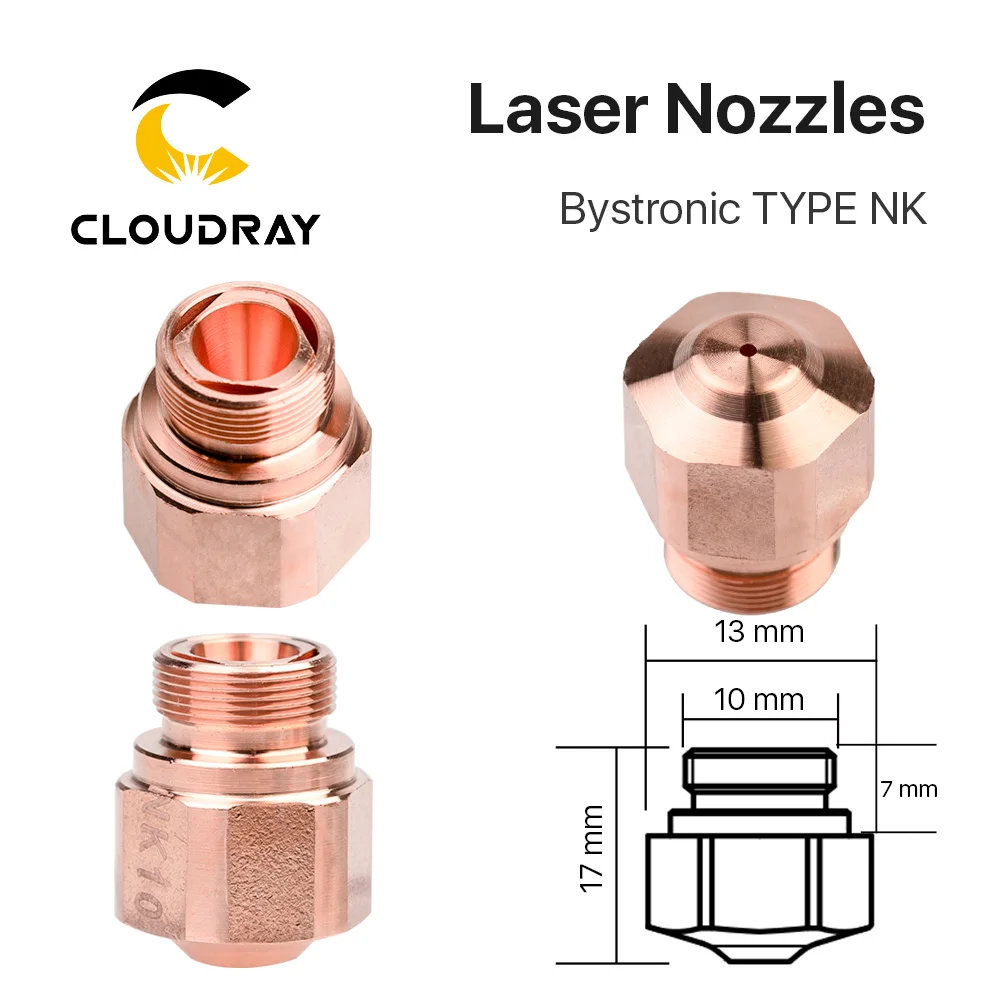 Cloudray 10 шт./лот лазерные насадки NK10 NK12 NK15 NK17 NK20 NK25 NK30 для OEM Bystronic