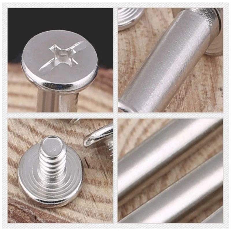 Nickel-plated book sample screw / child rivet album docking lock binding recipe nail M5-35 | Обустройство дома
