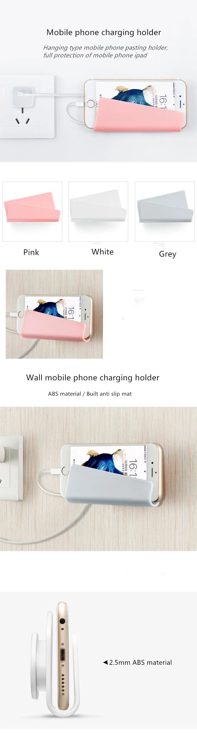 Универсальный настенный держатель для мобильного телефона для iPhone, ABS, ленивый держатель, подставка, подставка для кровати, стол, поддержка для Sumsung, iPad, мини, крепление для телефона