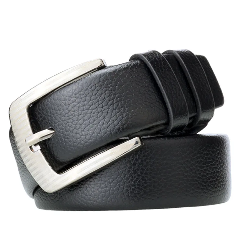 

KAWEIDA New Like Genuine Leather Belts for Men High Quality Casual Belt for Jeans Pin Buckle Black Brown Belt Men's Accessories