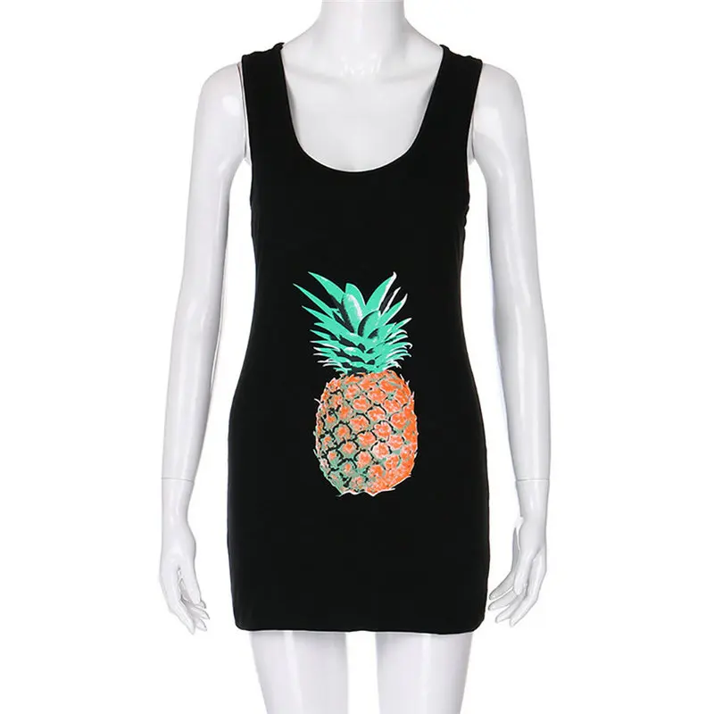Женская Футболка для беременных без рукавов с забавным принтом ананаса летняя