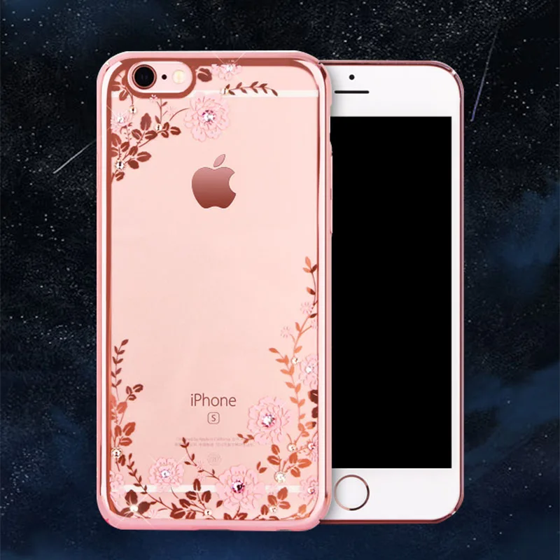 Yuetuo оригинальный роскошный золотой чехол из ТПУ для apple iphone 6 6s plus силиконовые