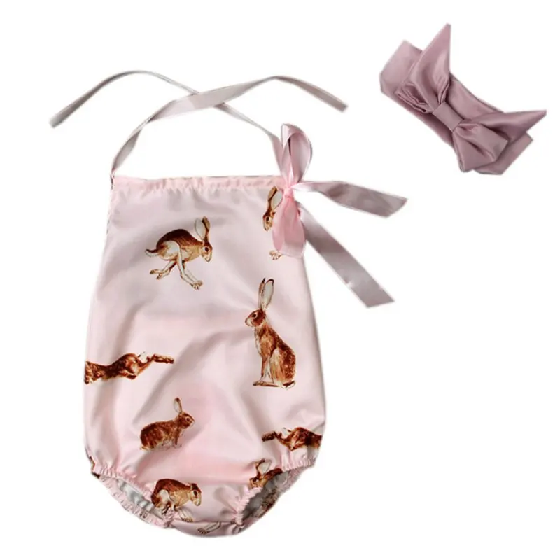 Лето 2017 милая Одежда для новорожденных Ползунки маленьких девочек розовый