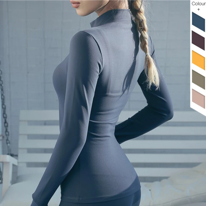 Long Sleeve Shirt Yoga Top Fitness Female T-shirt Sport Sports Wear For Women Gym Workout | Спорт и развлечения