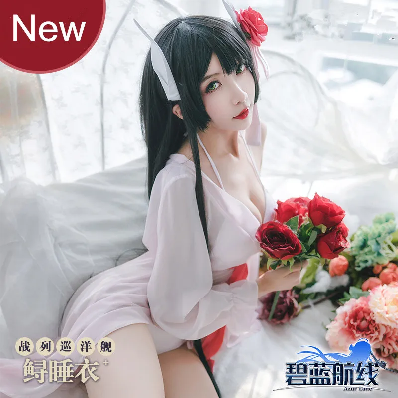 Azur Lane Косплэй IJN Хиеи карнавальный костюм Хиеи пижамы Ночная рубашка пикантное платье-костюм женский