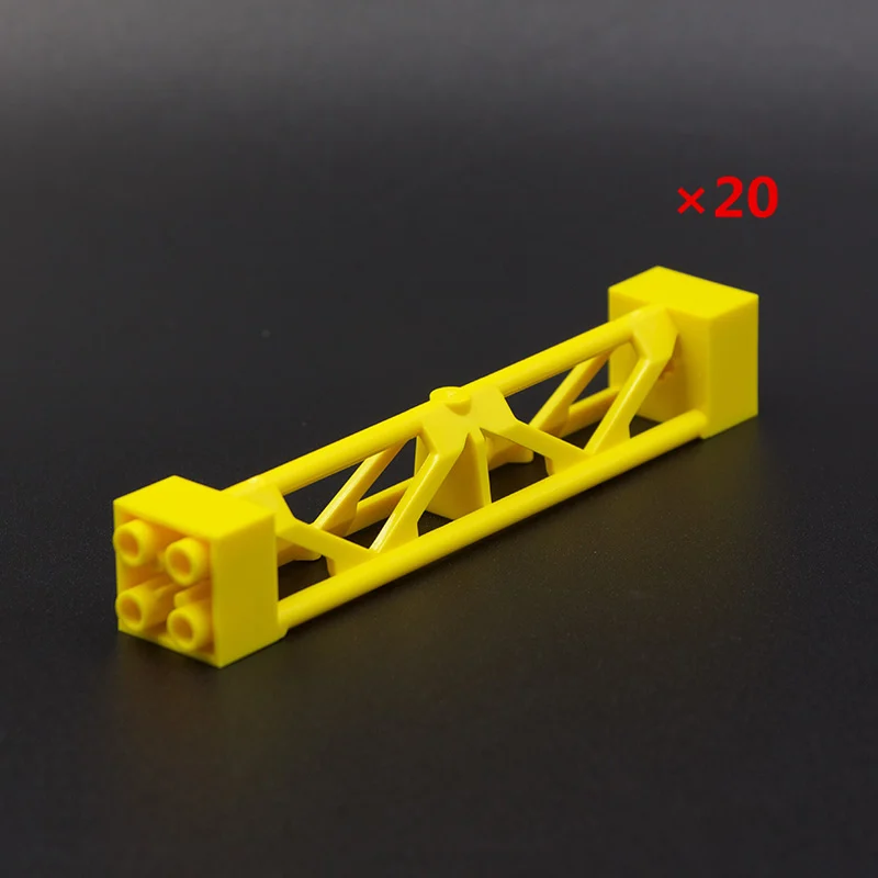 20pcs yellow Dubbi сделай сам, строительный блок, сценарное здание 3,85 '', столб, совместимый с брендами, обучающая игрушка, подарок для детей - Цвет: 20pcs yellow