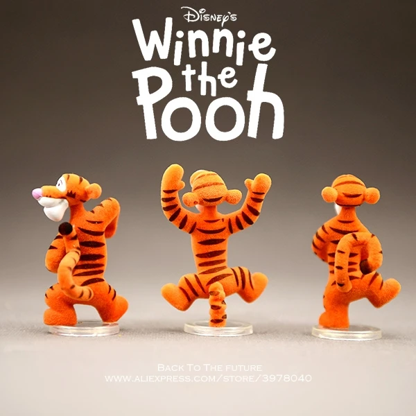Disney Winnie the Pooh Tigger 6 см 3 фигурки коллекция украшений аниме фигурка игрушка модель