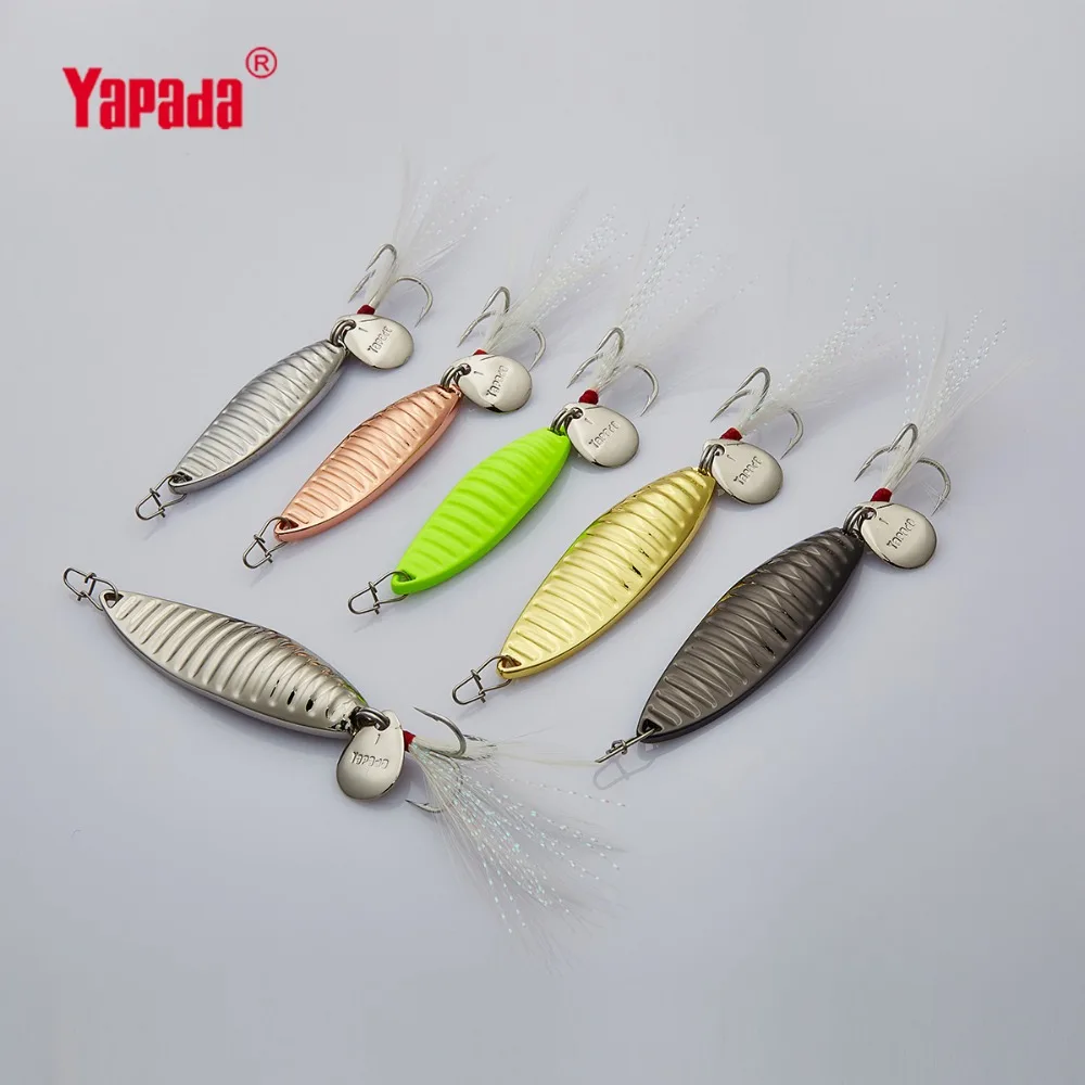 Металлическая рыболовная приманка YAPADA Spoon 008 паразитов 10 г/15 г тройной крючок +