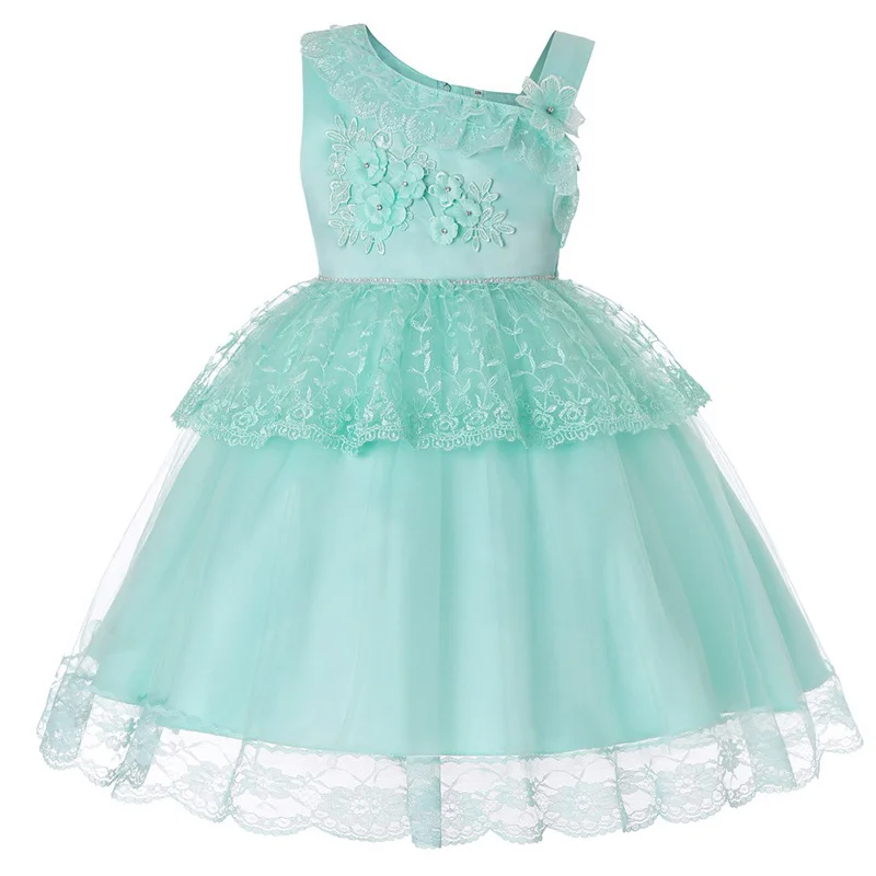 Детское летнее кружевное платье принцессы детское пушистое на лямках с косыми