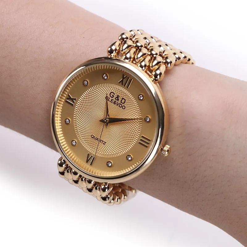 2018 Модные Кварцевые женские роскошные стальные ювелирные изделия браслет