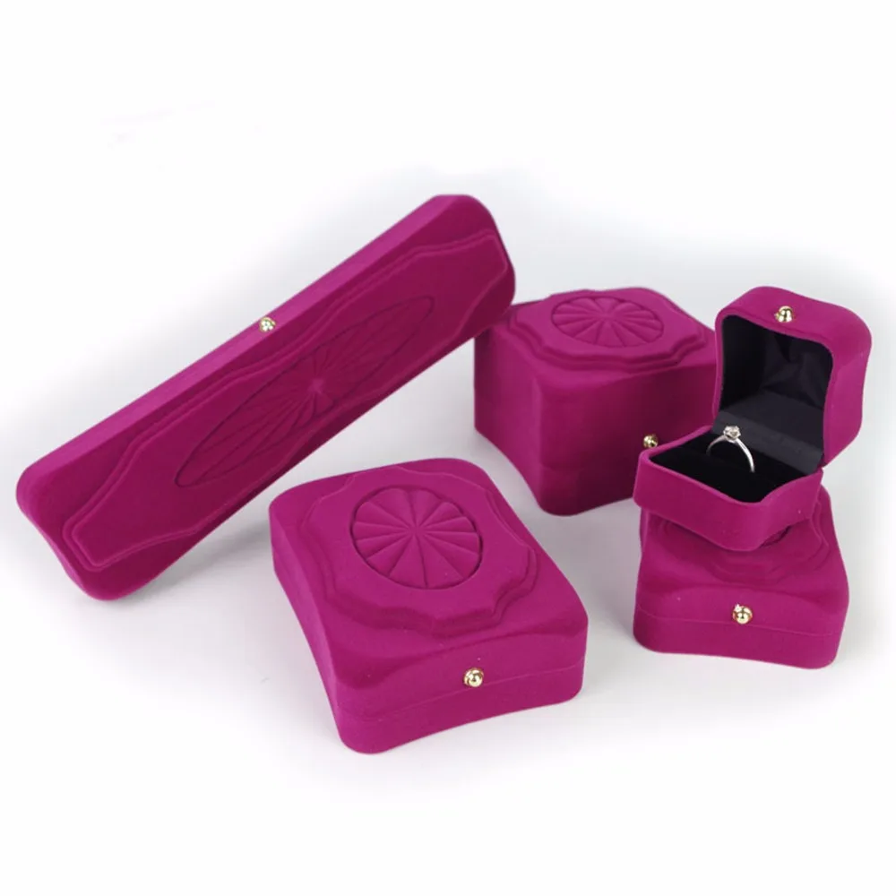 

Velvet Ring Display Box Necklace Jewelry Case Container Wedding Jewelry Gift Box