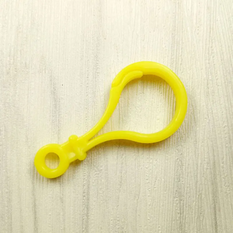 06 yellow 100 шт./лот Пластик цвет лампы пряжка застежка Омар крючки lobster Пряжка DIY для колье браслет компонент кулон украшения - Цвет: 06 yellow