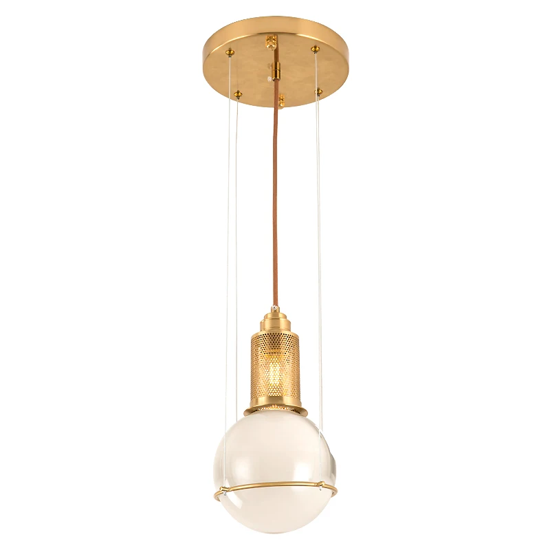 

Postmodern crystal single pendant lamps Nordic restaurant creative bar cafe bar personalized pendant lgihts