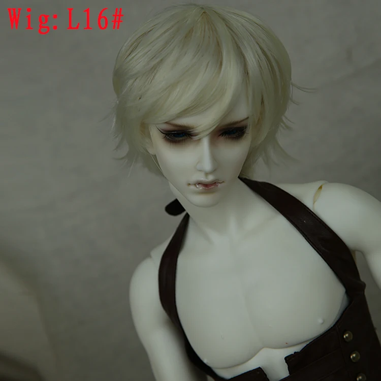 Парик для куклы BJD 1/3 высокая температура короткие волосы коричневый черный белый цвета для кукол плата дополнительная L16#22-24 см аксессуары для куклы