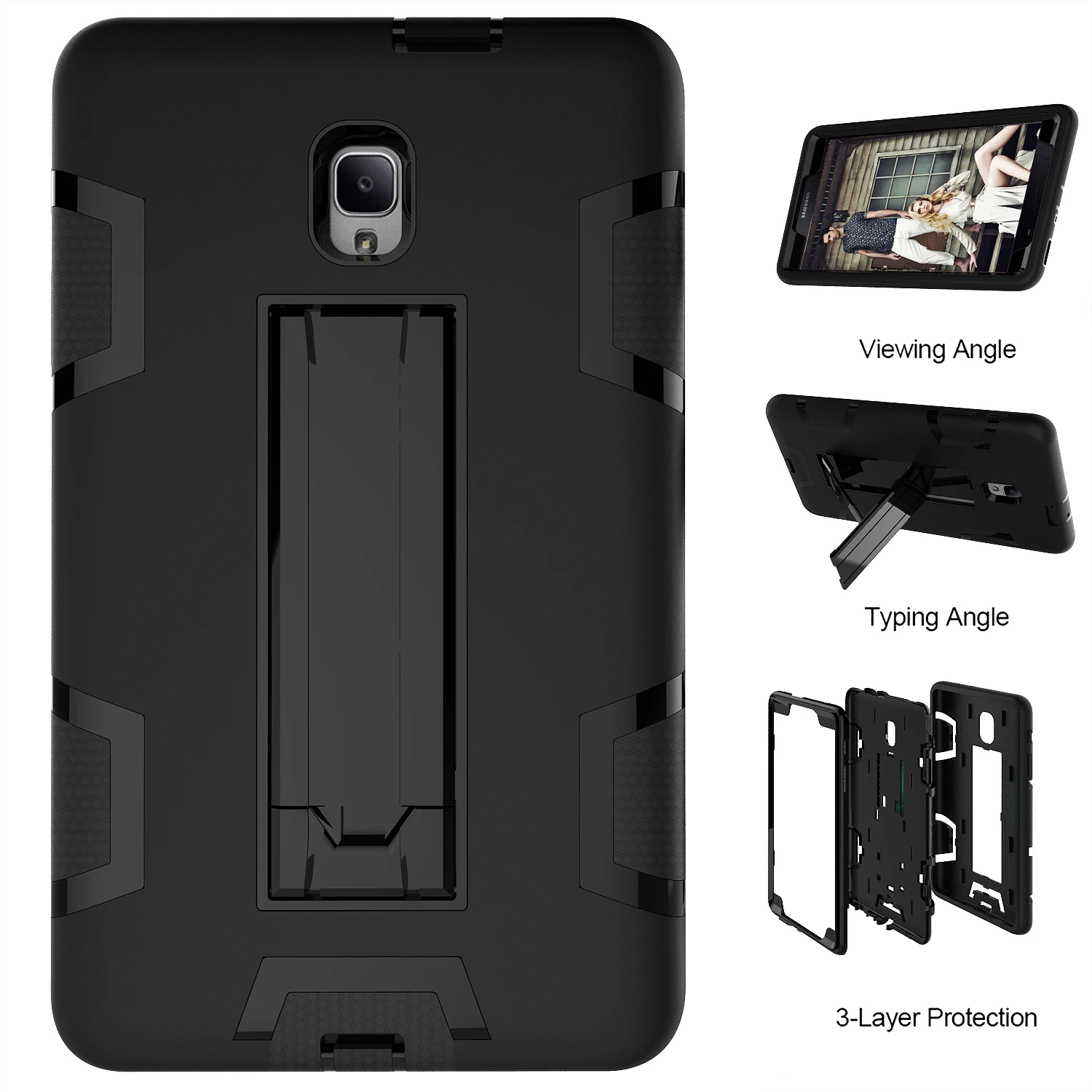 For Samsung Galaxy Tab A 8.0 T380 Case High Impact Resistant Hybrid Three Layer Heavy Duty Armor Defender Full Body Protector | Компьютеры