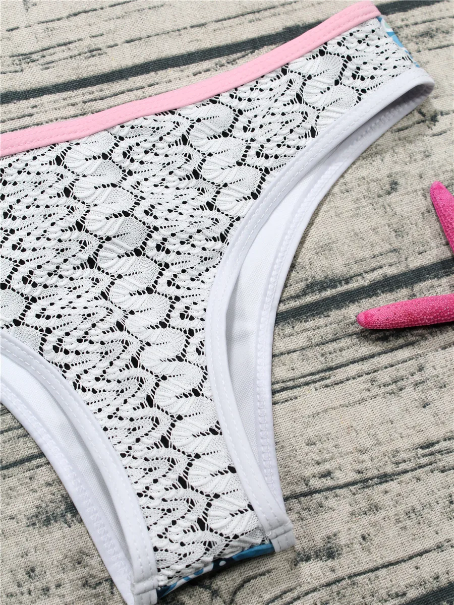 2018 милое бикини с открытой спиной женский купальник бразильский пуш ап кружевные