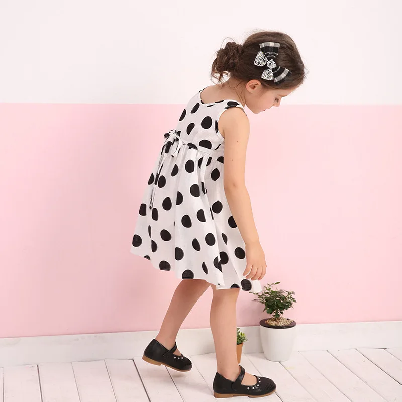 2018 New Summer Wave point Girls Kids Dress Cotton Cute Children Party Sleeveless Dresses D056 | Детская одежда и обувь