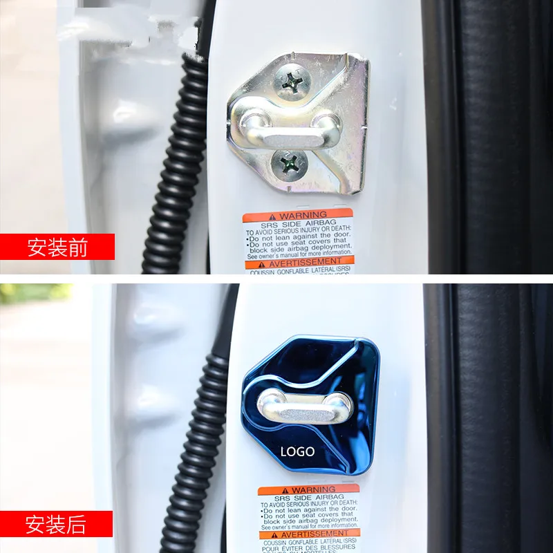 4 шт./компл. защитный чехол для дверного замка из нержавеющей стали Subaru XV Forester Outback