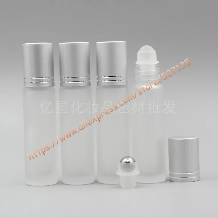 10 мл Прозрачный матовый Стекло бутылка с Стекло/нержавеющая ролик + Матовая