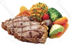 Электрический сэндвич гриль Panini сковорода плоская и тарелка с полосами мясо