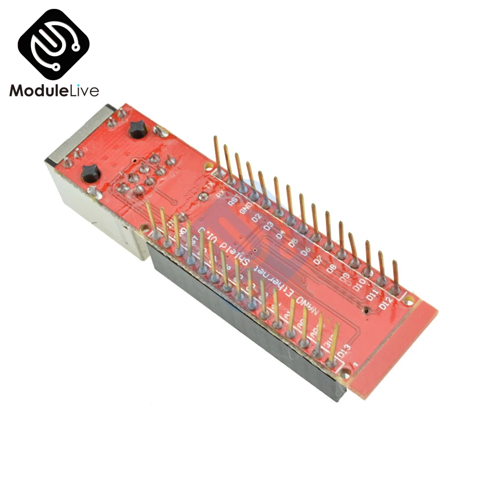 5 шт. ENC28J60 Ethernet щит V1.0 для Arduino Nano микрочип HR911105A RJ45 V3 веб Серверный модуль|Детали и