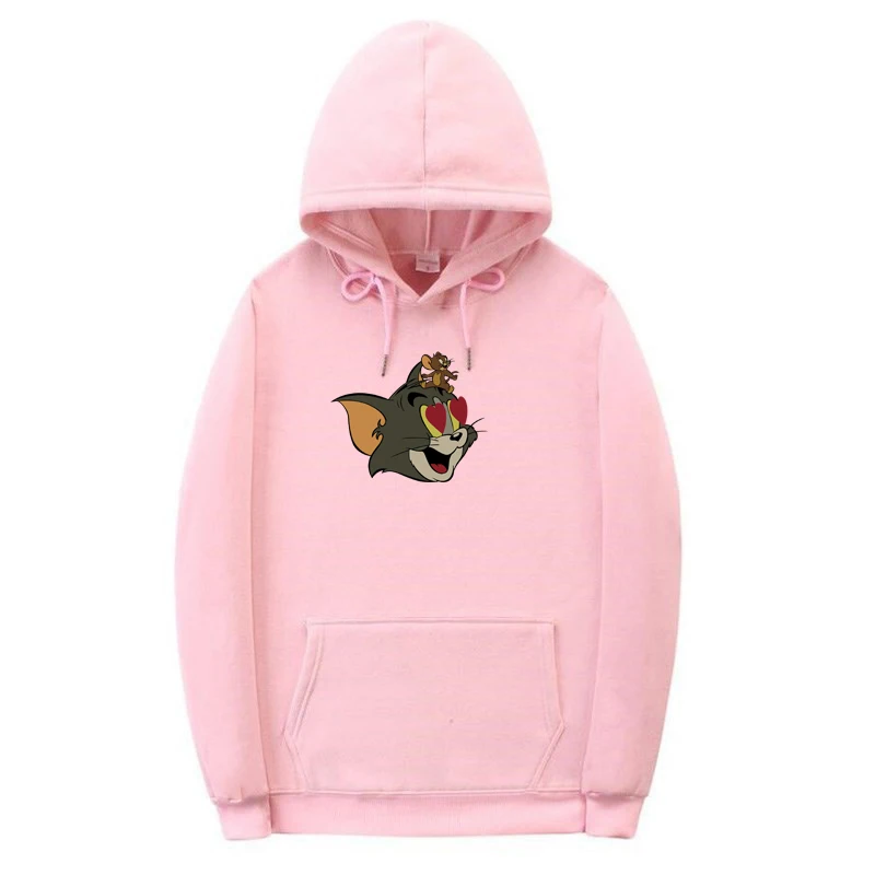 5 Новое поступление, толстовки для мужчин и женщин, KITH X Tom And Jerry, с капюшоном, с длинным рукавом, с милым принтом аниме, толстовки с капюшоном, Harajuku, худи - Цвет: 5