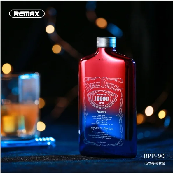 Креативный дизайн модный внешний аккумулятор цветная бутылка красного вина