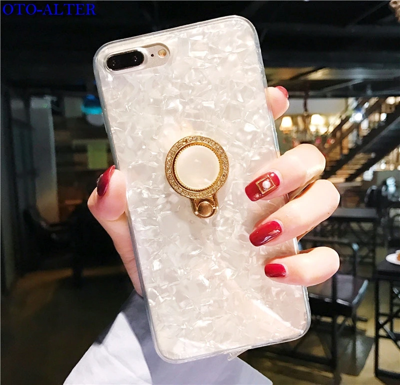 OTO-ALTER luxury marbling TPU case with ring bracket for iphoneX/7/8/7plus/8plus/6/6s/6plus/6splus |