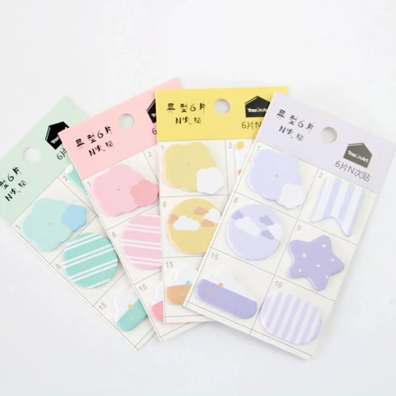 

Kawaii Daily Plan Combination Memo Pad With Sticky Notes Cute Multi-Function Color NoteBook Office School Supplies Stationery