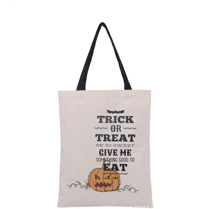 

50pcs DHL 2016 New Halloween Bag with Black Handle 6 color for Women Girl Pumpkin Shopping Tote Bags Festival Gifts Bag 36X48CM