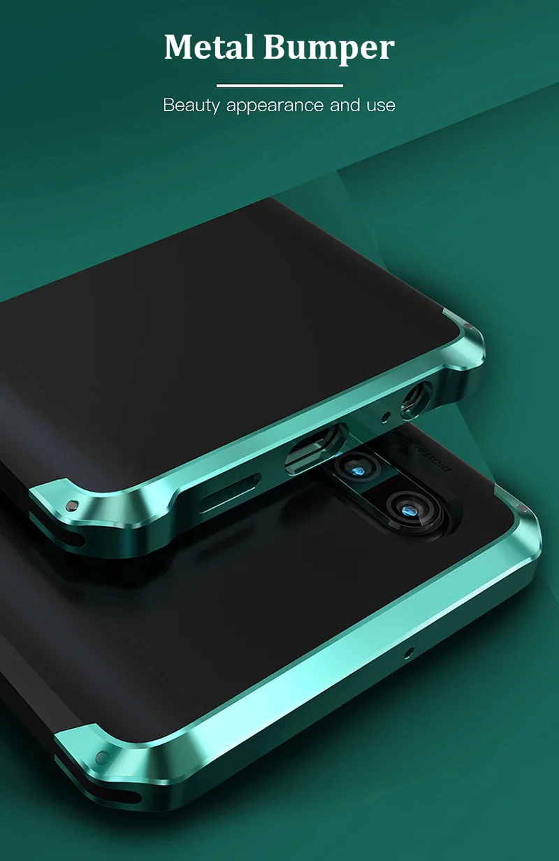 Бронированный чехол с алюминиевой металлической рамкой для huawei P30Pro P30, чехол из жесткого пластика, гибридная Противоударная крышка для huawei P30 Pro, чехол для телефона