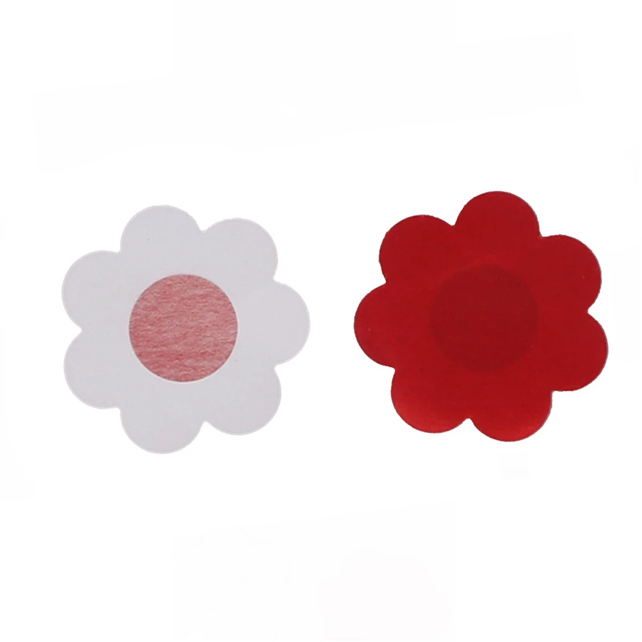 2027-R (10pcs) FLORATA, сексуальная молочная паста, цветочные накладки на соски, накладки на грудь, наклейки на грудь, Одноразовые наклейки на белье, противоопорожняющий бюстгальтер на грудь - Цвет: 2027-R (10pcs)