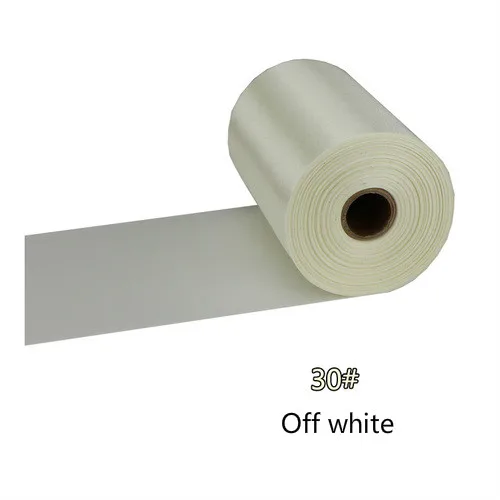 30-Off white 25 метров/рулон 8 см/10 см/15 см в ширину шампанского атласная лента полиэстер лента для свадебного стула/автомобиля/вечерние украшения Ручное шитье DIY - Цвет: 30-Off white