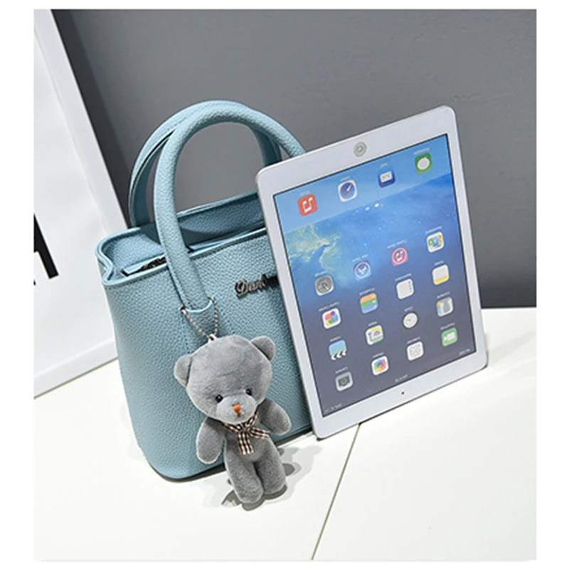 2019 новые женские роскошные сумки простой модный клапан медведь украшения