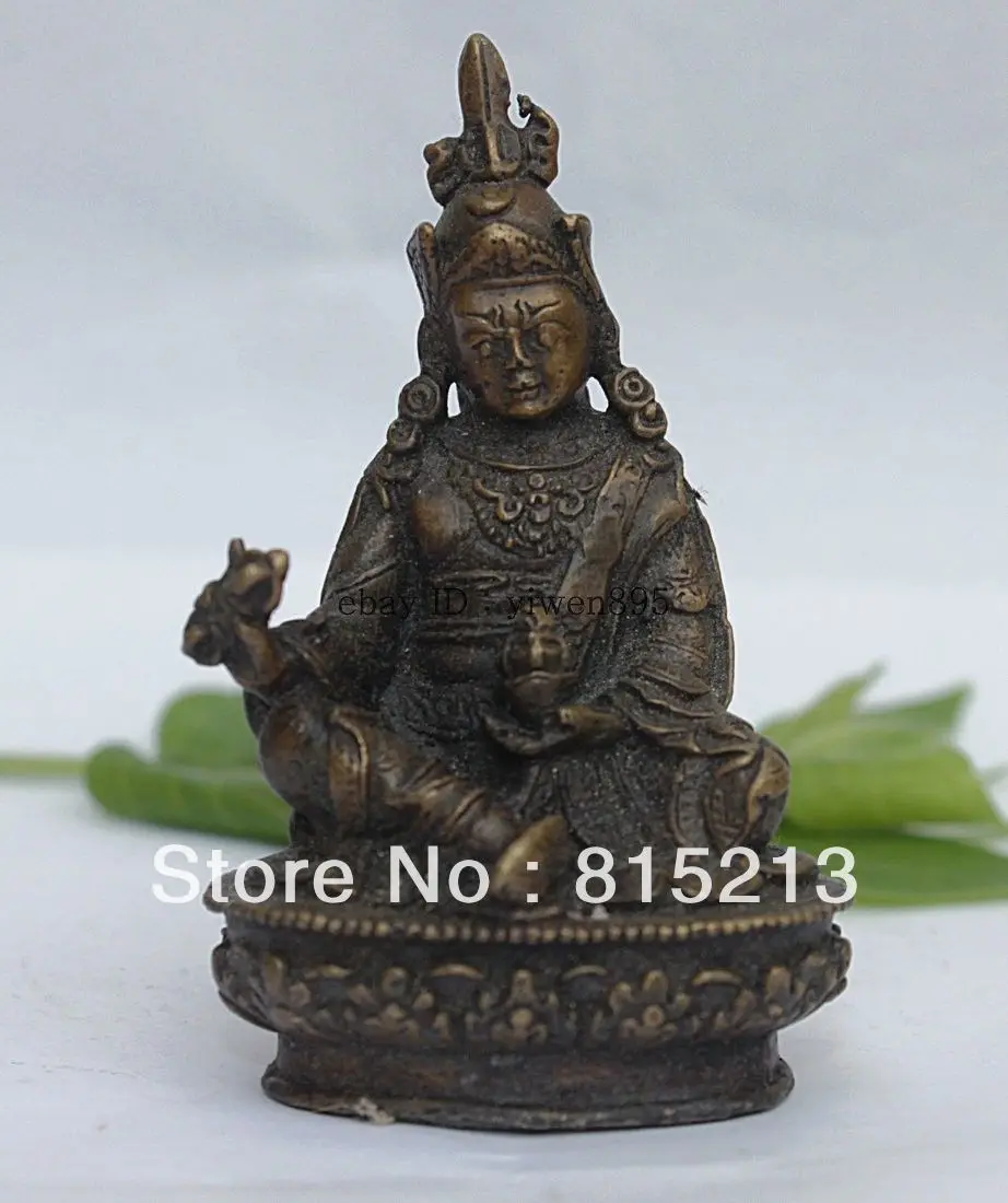 560 Тибет Тибетский Буддизм Сиденье Бронзовый Гуру Ринпоче Падмасамбхавы Статуя