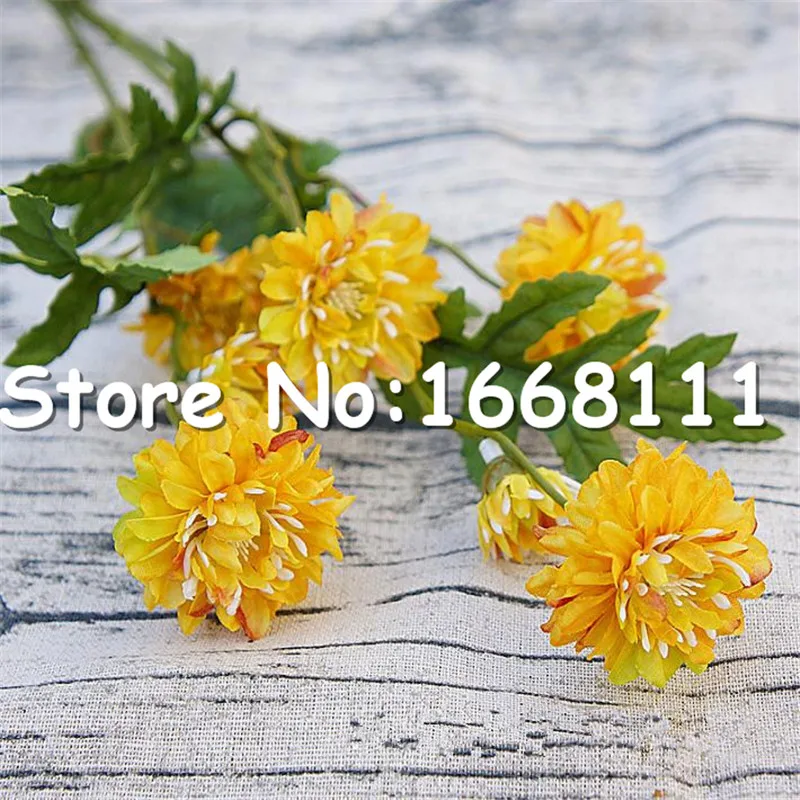 Искусственная ромашка с одним стеблом (3 стебля/штука) имитация ромашки