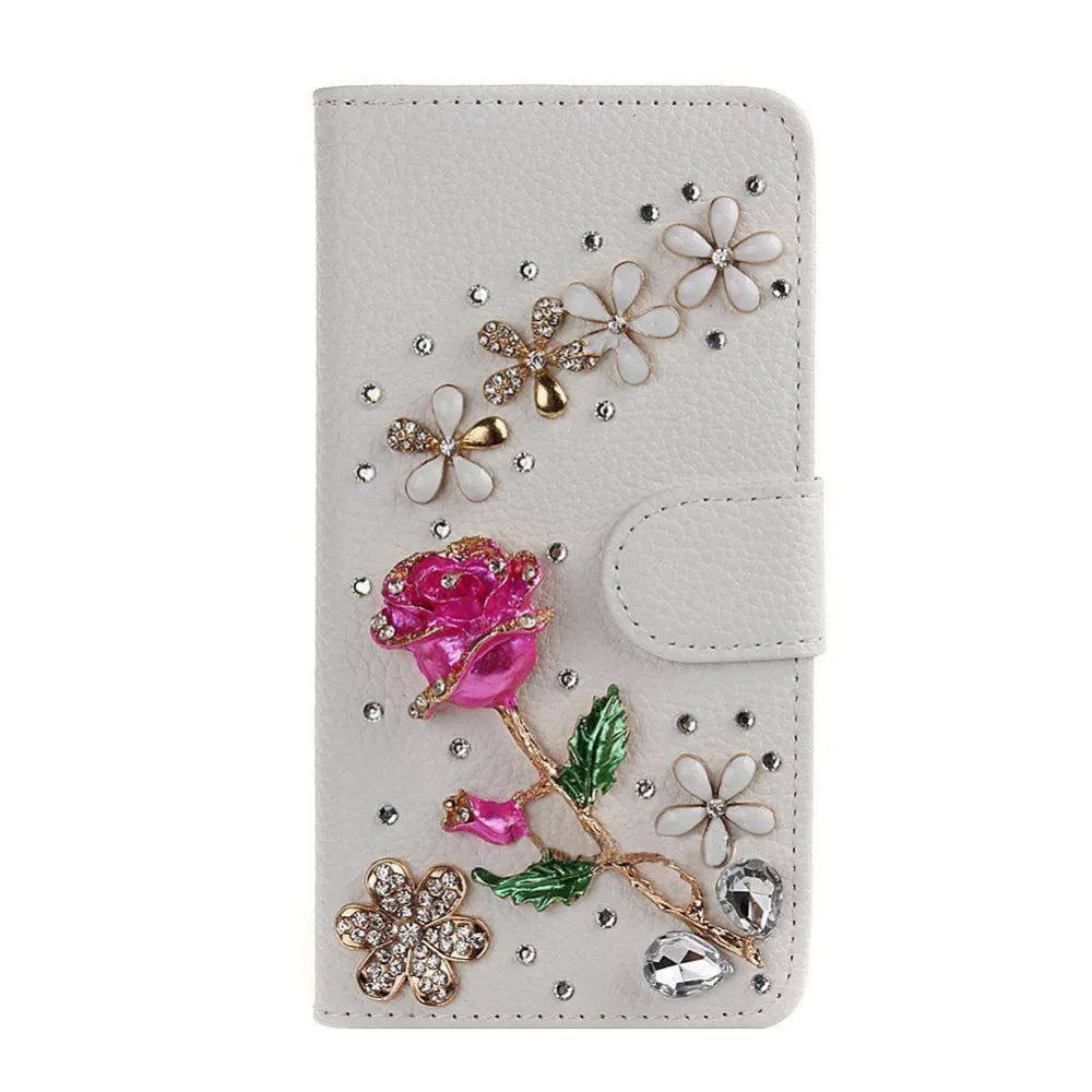 Bling Wallet Case For LG K8 2017/Aristo/LV3 V3 MS210(US version) Litchi pattern Jewelled Rhinestones Flip Phone Cover Shell Skin | Мобильные