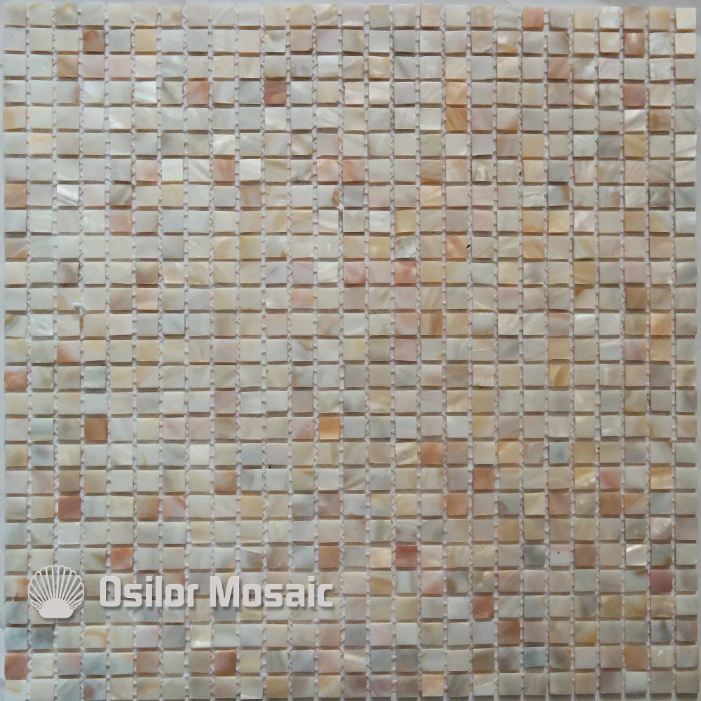 

natural color 100% natural Chinese freshwater shell mother of pearl mosaic tile for bathroom decoration chip wall tile