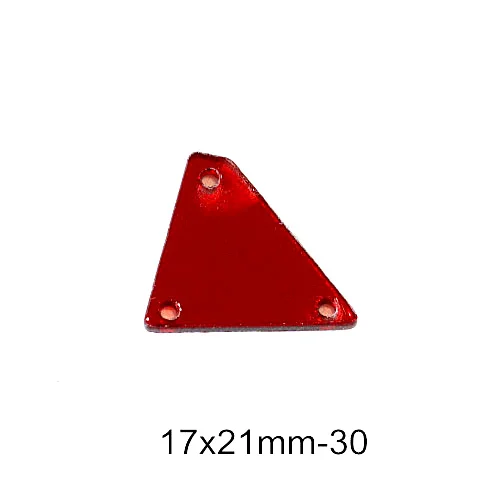 P30-17x21mm Распродажа! 50 шт. хрустальные зеркальные пришивные стразы, акриловые зеркальные пришивные стразы темно-Красного цвета для шитья одежды B3603 - Цвет: P30-17x21mm