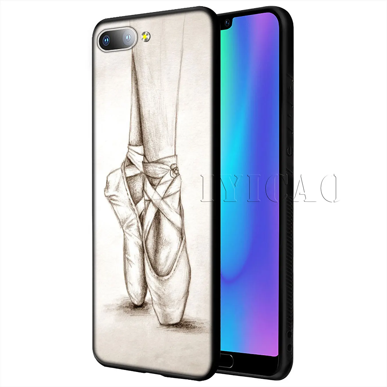 Балетки IYICAO танцевальные балетки для девочек мягкий чехол Huawei Y9 Y7 Y6 Prime 2019 Honor 20 8C 8X