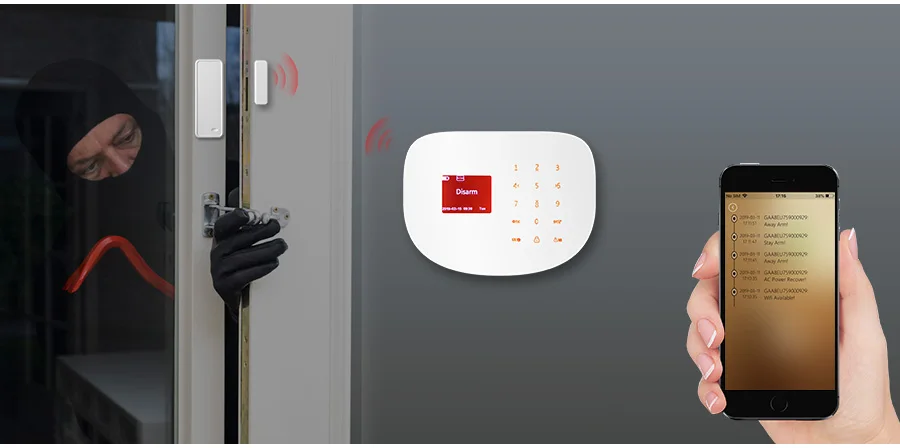 100 беспроводная зона wifi GSM GPRS приложение управление беспроводная домашняя охранная сигнализация