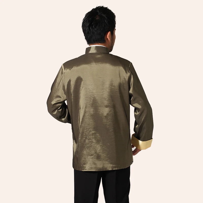 Модные тренды Бургундия мужской костюм Тан китайский стиль Wu Shu куртка Мандарин