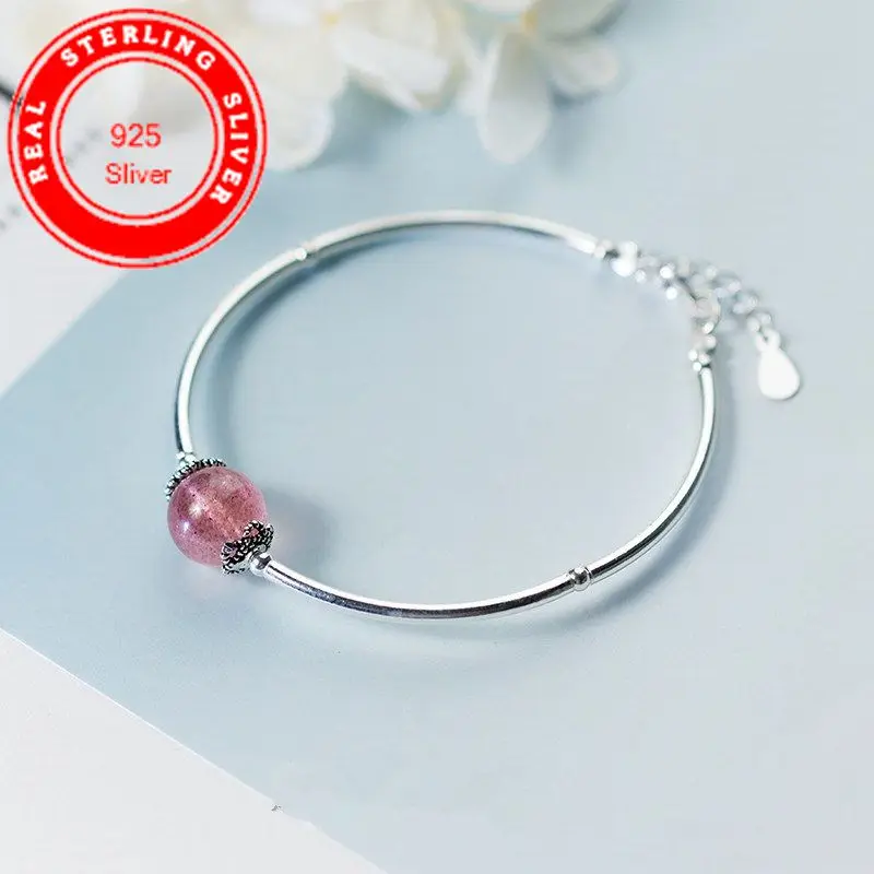 

Браслет женский из серебра 100% пробы, с вишней