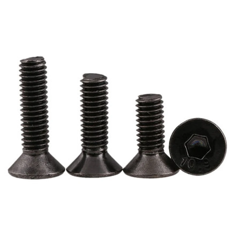 10Pcs M6 10.9 grade nickel countersunk head Hexagon screw Length 10mm-30mm black | Обустройство дома