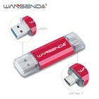 WANSENDA флеш-накопитель USB 3,0 512 ГБ Высокое Скорость Тип C флеш-накопитель 256 ГБ 64 Гб оперативной памяти, 32 Гб встроенной памяти, 16 Гб флэш-накопитель USB флешки 3,0 128 ГБ флэш-диск