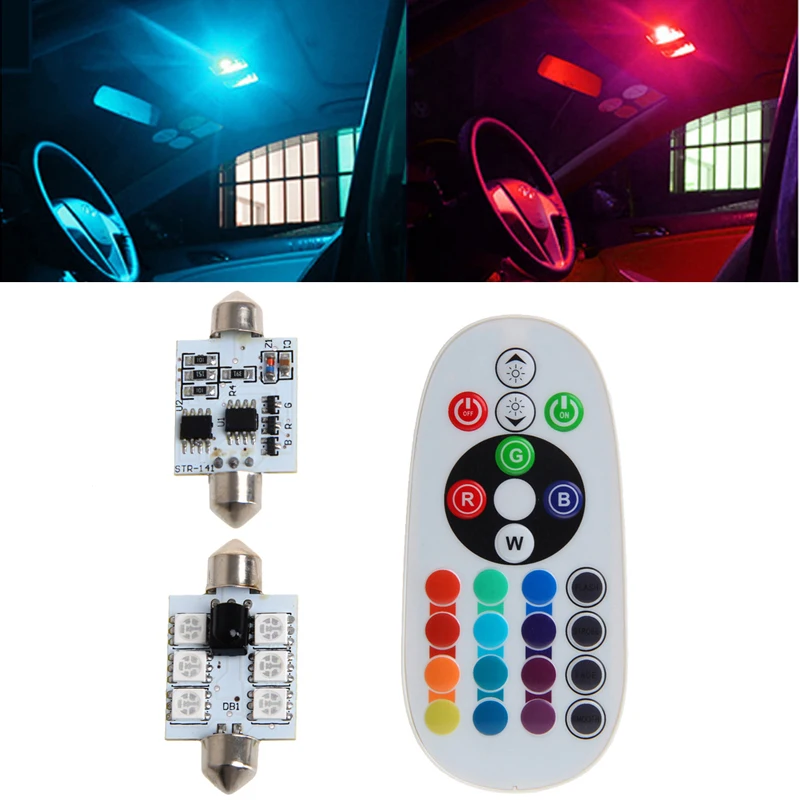 1 комплект 42 мм DC 12 В 5050 6 светодиосветодиодный RGB светодиодная декоративная лампа