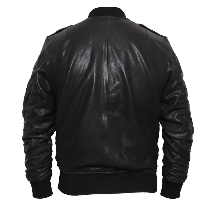 

MAPLESTEED M86 Flight Jacket Mens Genuine Leather Jacket Men Leather Coat Bomber Jacket Black Wine Red Army Green Plus Size 097